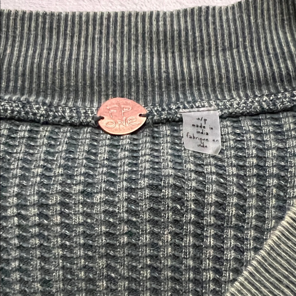 FP ONE Free people Lupo Bomber Cardi - Nevergreen sweater jacket knit Coachella - Picture 12 of 13